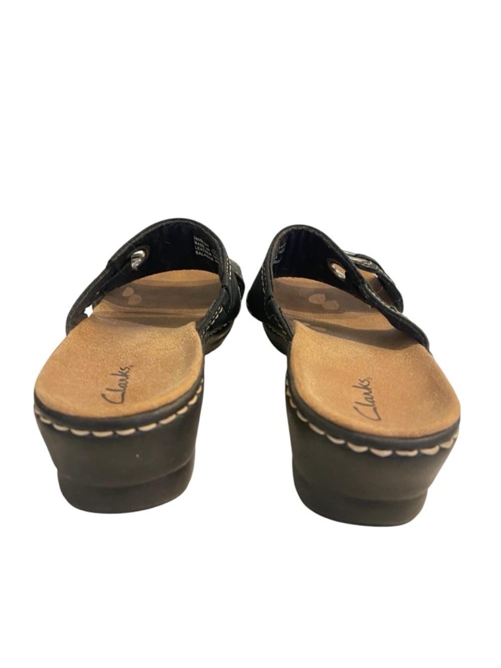 Clarks Brown Leather Lexi Willow Sandals Shoes - Picture 4 of 6